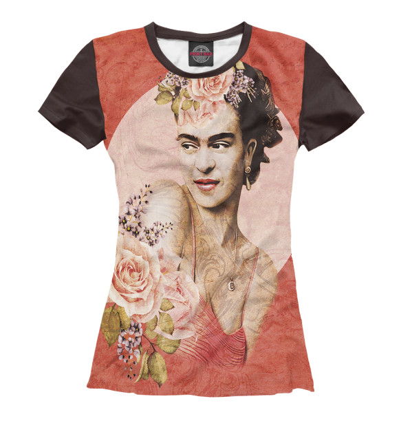 Футболка для девочек с изображением Фрида Кало цвета Белый