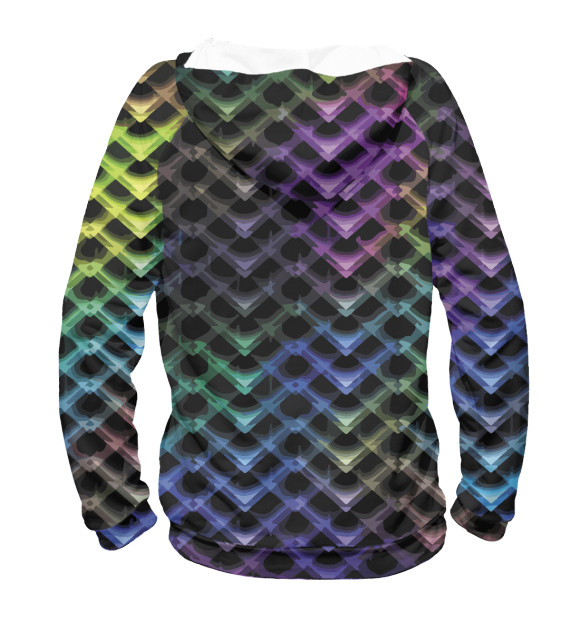 Женское худи с изображением Abstract pattern цвета Белый