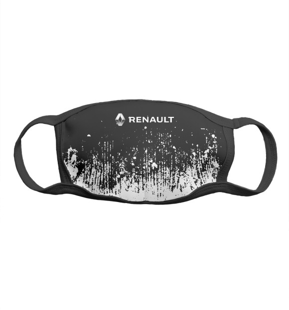 Маска тканевая с изображением Renault цвета Белый