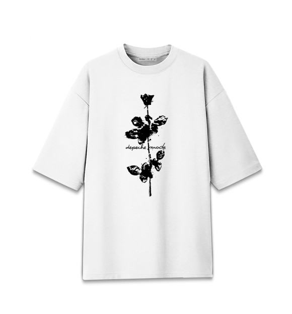 Мужская футболка оверсайз с изображением Depeche Mode цвета Белый
