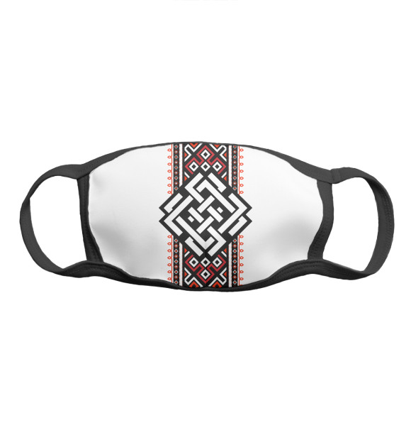 Маска тканевая с изображением Белобог - Бог удачи и счастья цвета Белый