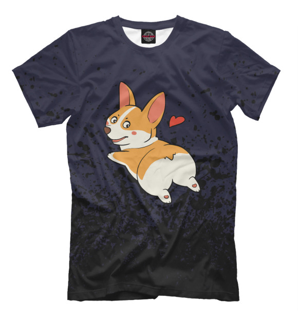 Футболка для мальчиков с изображением Corgi Butts цвета Белый