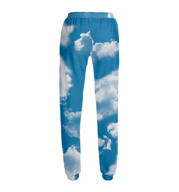 Женские спортивные штаны с притом Небо в облаках цвета Белый Женские спортивные штаны с изображением Небо в облаках цвета Белый