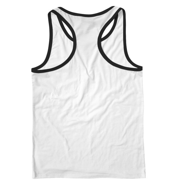 Мужская майка-борцовка с изображением Улыбнись, пока не поздно цвета Белый