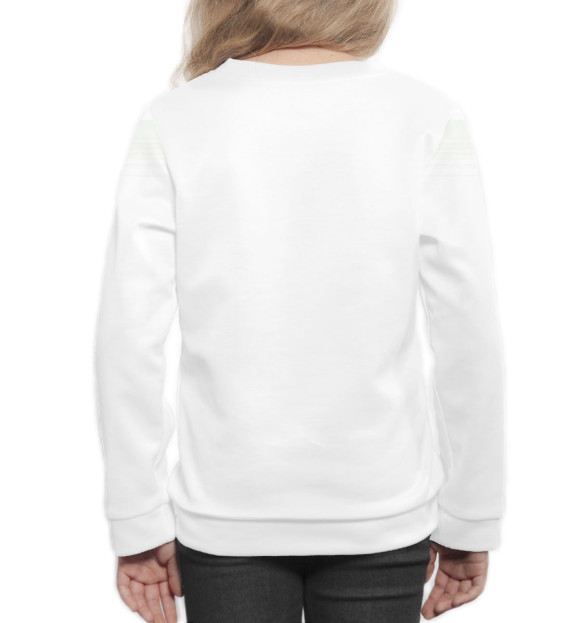 Свитшот для девочек с изображением 2b белый цвета Белый