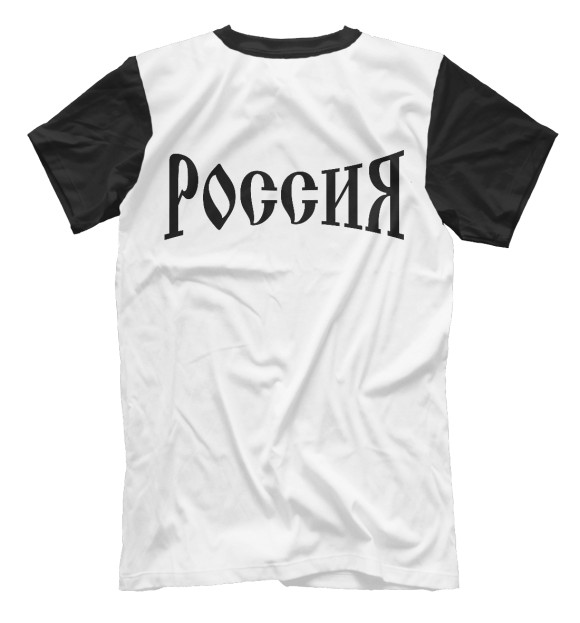 Мужская футболка с изображением Символ России (Я Русский) цвета Белый