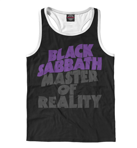 Мужская майка-борцовка с изображением Black Sabbath цвета Белый