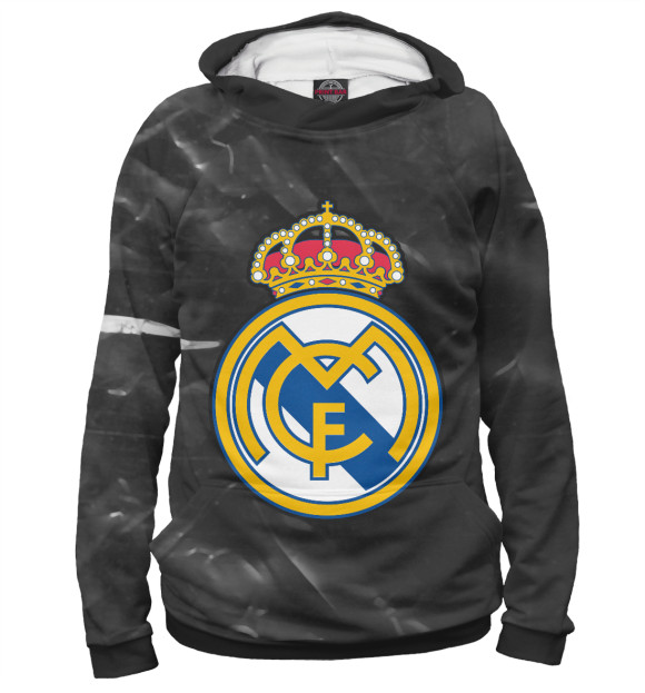 Мужское худи с изображением Real Madrid цвета Белый