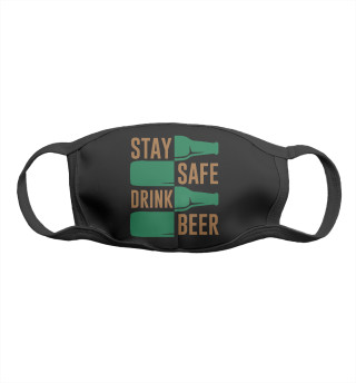Маска тканевая Stay safe drink beer