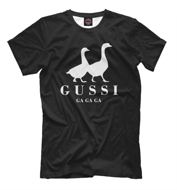 Мужская футболка с изображением GUSSI (Гусси) цвета Белый