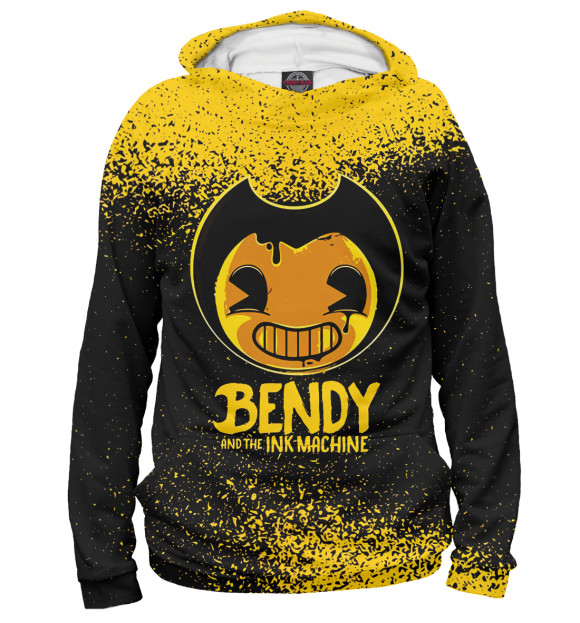 Женское худи с изображением Bendy and the ink machine цвета Белый
