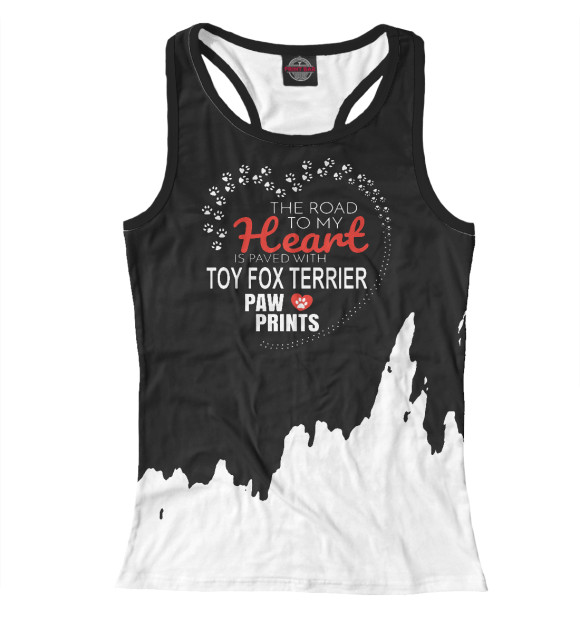 Женская майка-борцовка с изображением The Road To My Heart fox цвета Белый