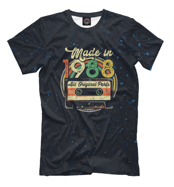 Футболка для мальчиков с изображением Made In 1988 Birthday цвета Белый