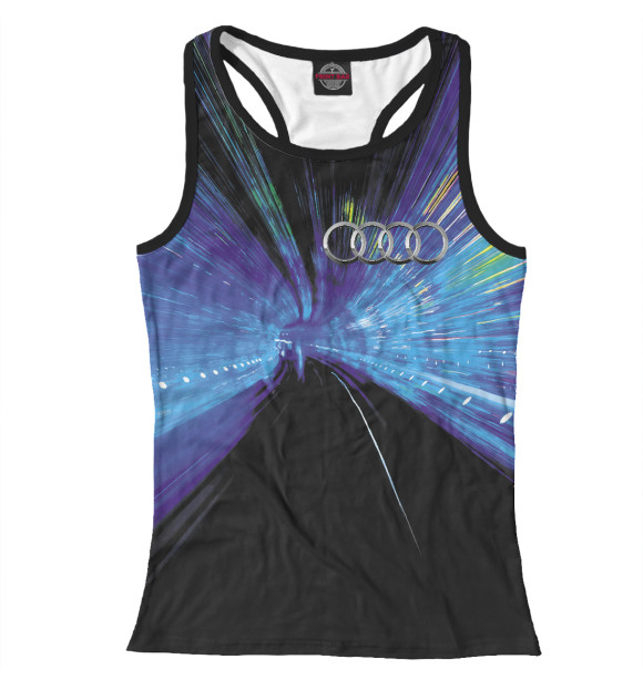 Женская майка-борцовка с изображением Audi цвета Белый