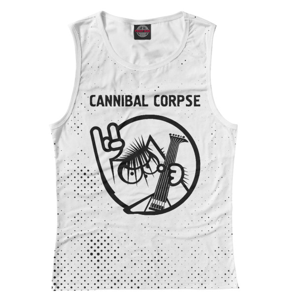 Майка для девочки с изображением Cannibal Corpse / Кот цвета Белый