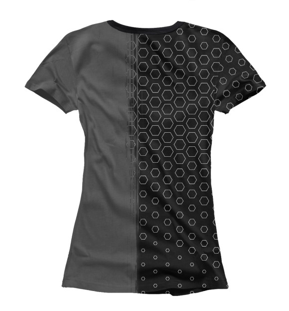 Женская футболка с изображением Poppy Playtime Glitch Black цвета Белый