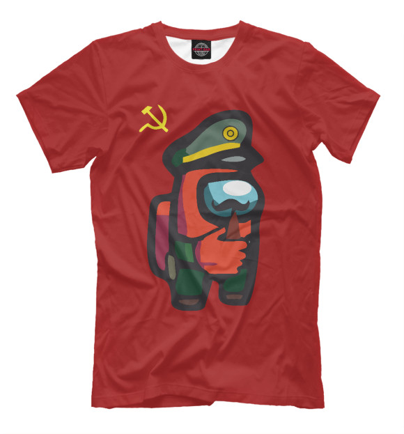 Мужская футболка с изображением Among us USSR цвета Белый