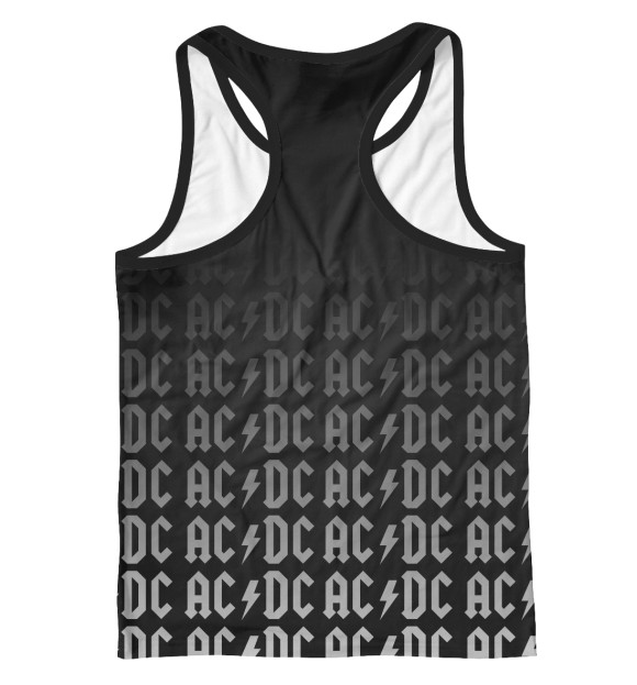 Мужская майка-борцовка с изображением AC/DC цвета Белый