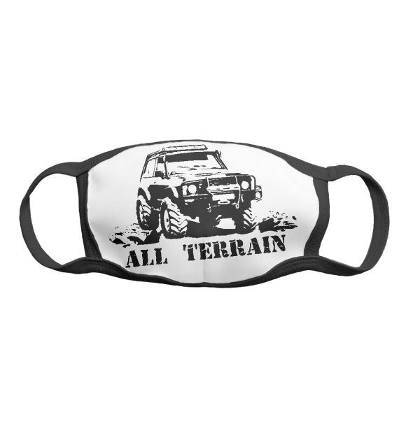 Маска тканевая с изображением Вездеход цвета Белый