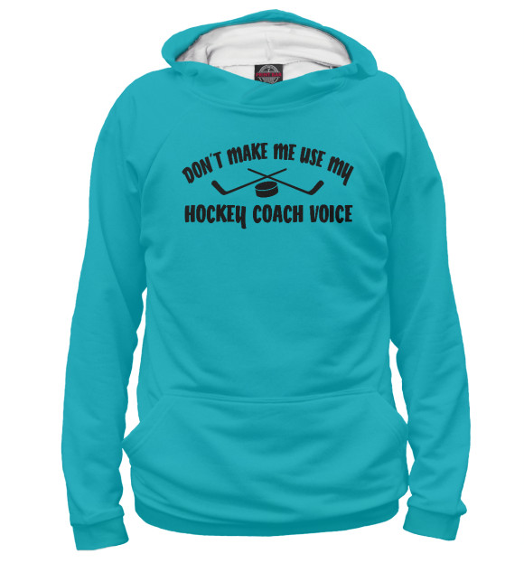 Худи для девочки с изображением Hockey Coach цвета Белый