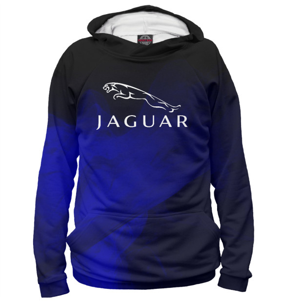 Женское худи с изображением Jaguar | Ягуар цвета Белый