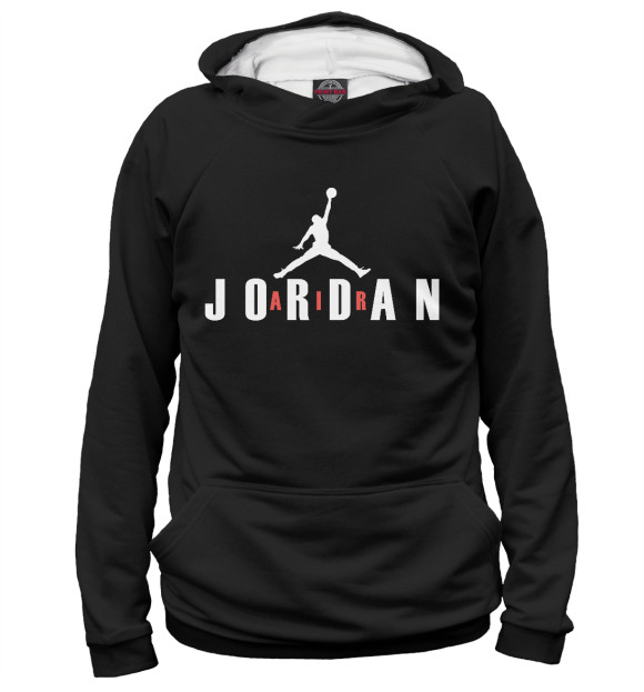 Мужское худи с изображением Air Jordan (Аир Джордан) цвета Белый