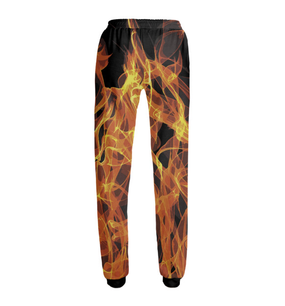 Женские спортивные штаны с изображением Flame цвета Белый