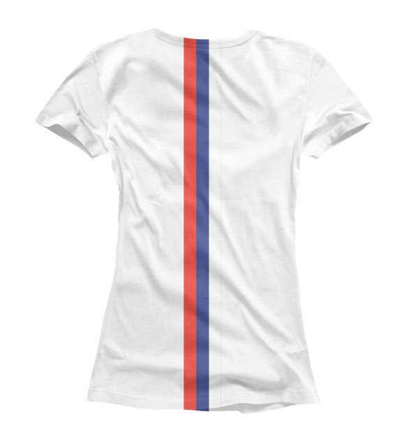 Женская футболка с изображением Сборная Сербии цвета Белый