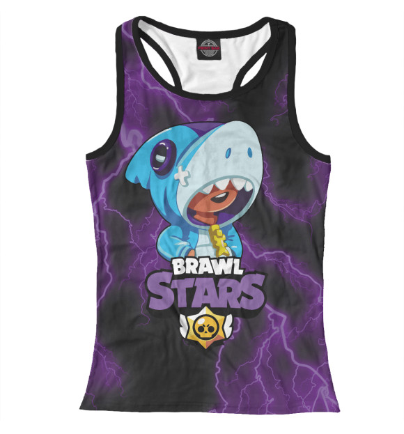 Женская майка-борцовка с изображением Brawl Stars цвета Белый