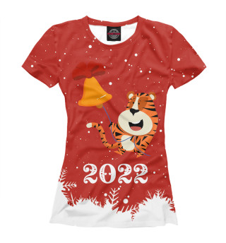 Женская футболка Тигр звонит в колокол