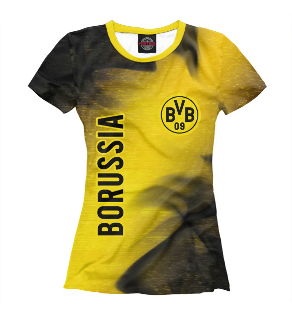 Футболка для девочек с изображением Borussia / Боруссия цвета Белый
