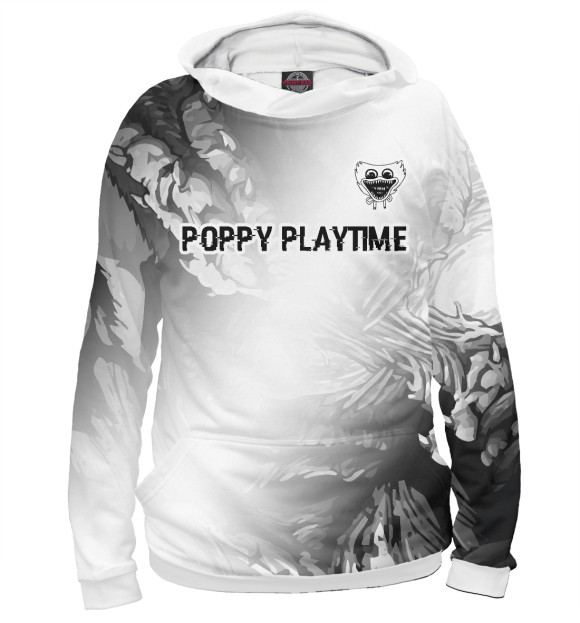Худи для девочки с изображением Poppy Playtime Glitch Light (градиент) цвета Белый