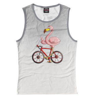 Майка для девочки Flamingo Riding a Bicycle