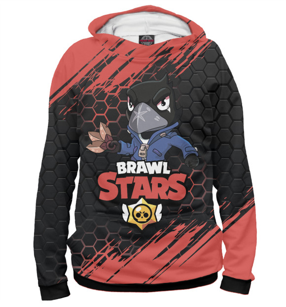 Женское худи с изображением Brawl Stars цвета Белый