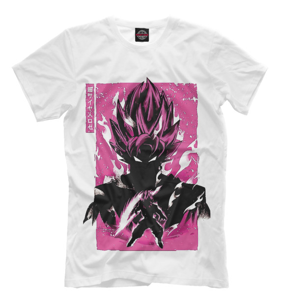 Мужская футболка с изображением Dragon Ball цвета Белый