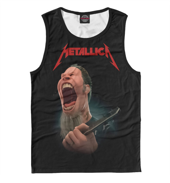 Мужская майка с изображением Metallica цвета Белый