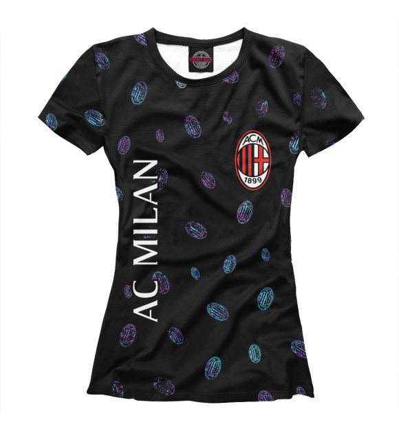 Женская футболка с изображением AC Milan / Милан цвета Белый