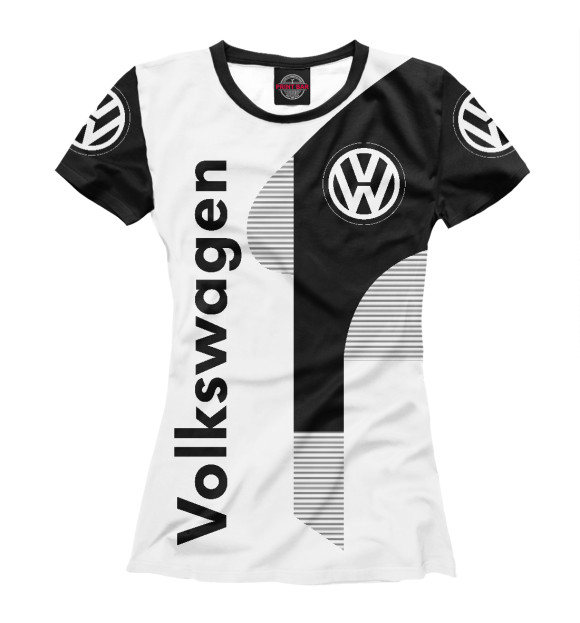 Женская футболка с изображением Volkswagen цвета Белый