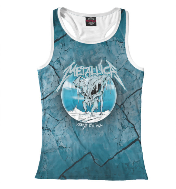 Женская майка-борцовка с изображением Metallica цвета Белый