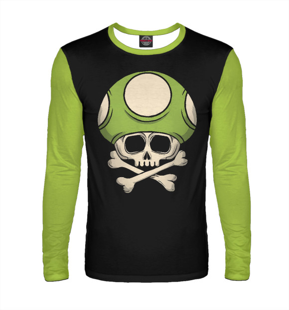 Мужской лонгслив с изображением ГРИБНОЙ РОДЖЕР цвета Белый