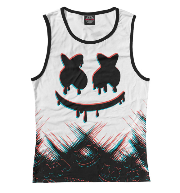 Майка для девочки с изображением Marshmello цвета Белый