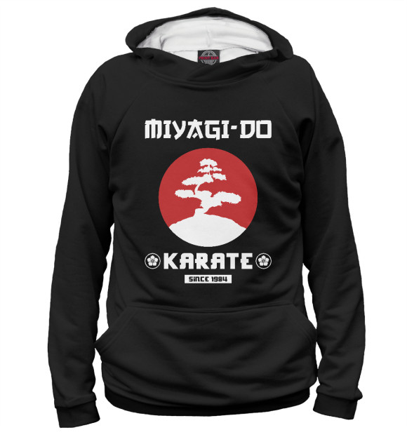 Худи для мальчика с изображением Miyagi-Do Karate цвета Белый