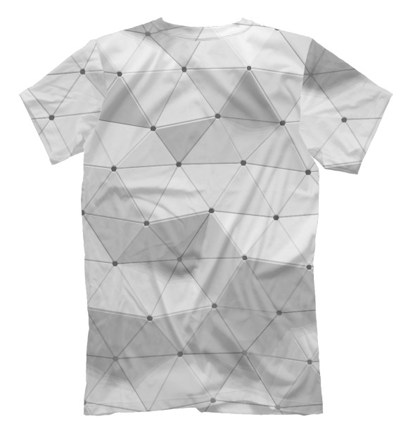Мужская футболка с изображением 3D pattern / Vanguard цвета Белый