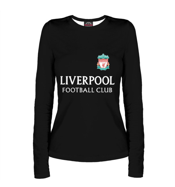 Женский лонгслив с изображением Liverpool цвета Белый