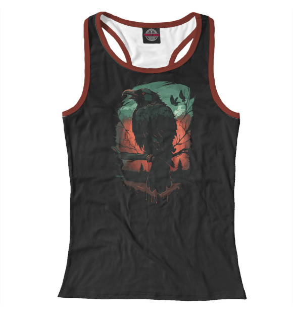 Женская майка-борцовка с изображением The Crow цвета Белый