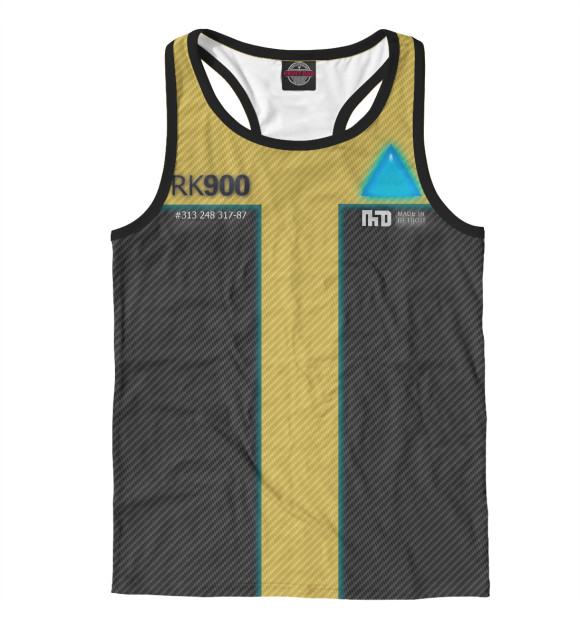 Мужская майка-борцовка с изображением Detroit: Become Human цвета Белый