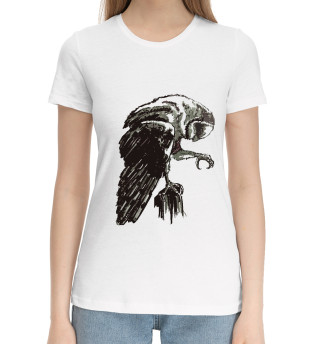 Хлопковая футболка для девочек Графическая сова