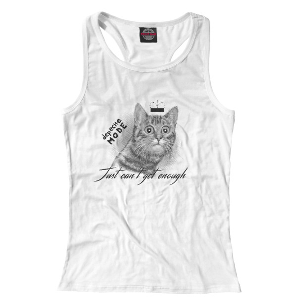 Женская майка-борцовка с изображением Just can't get enough цвета Белый