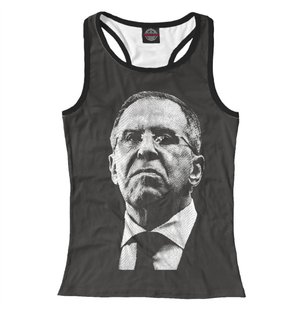 Женская майка-борцовка с изображением Мистер Нет! цвета Белый