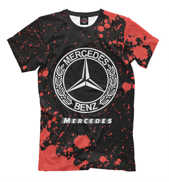 Мужская футболка с изображением Мерседес | Mercedes цвета Белый